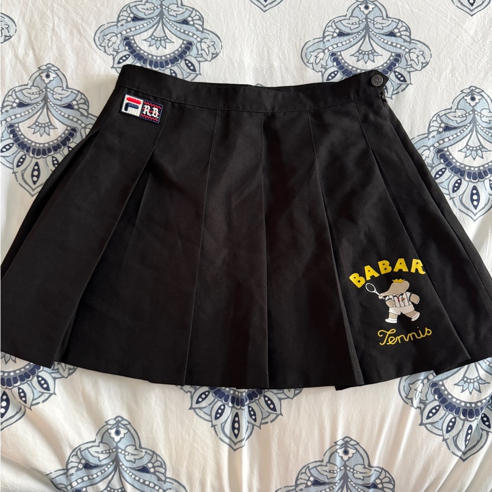 Black Fila/Rowing Blazers Babar Tennis skirt size 2